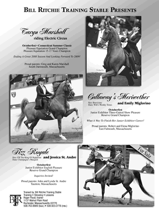 Bill Ritchie Training Stable and Sterling Pointe Farm Congratulates Their Clients
