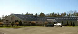The barn and arena of Sterling Pointe Farm